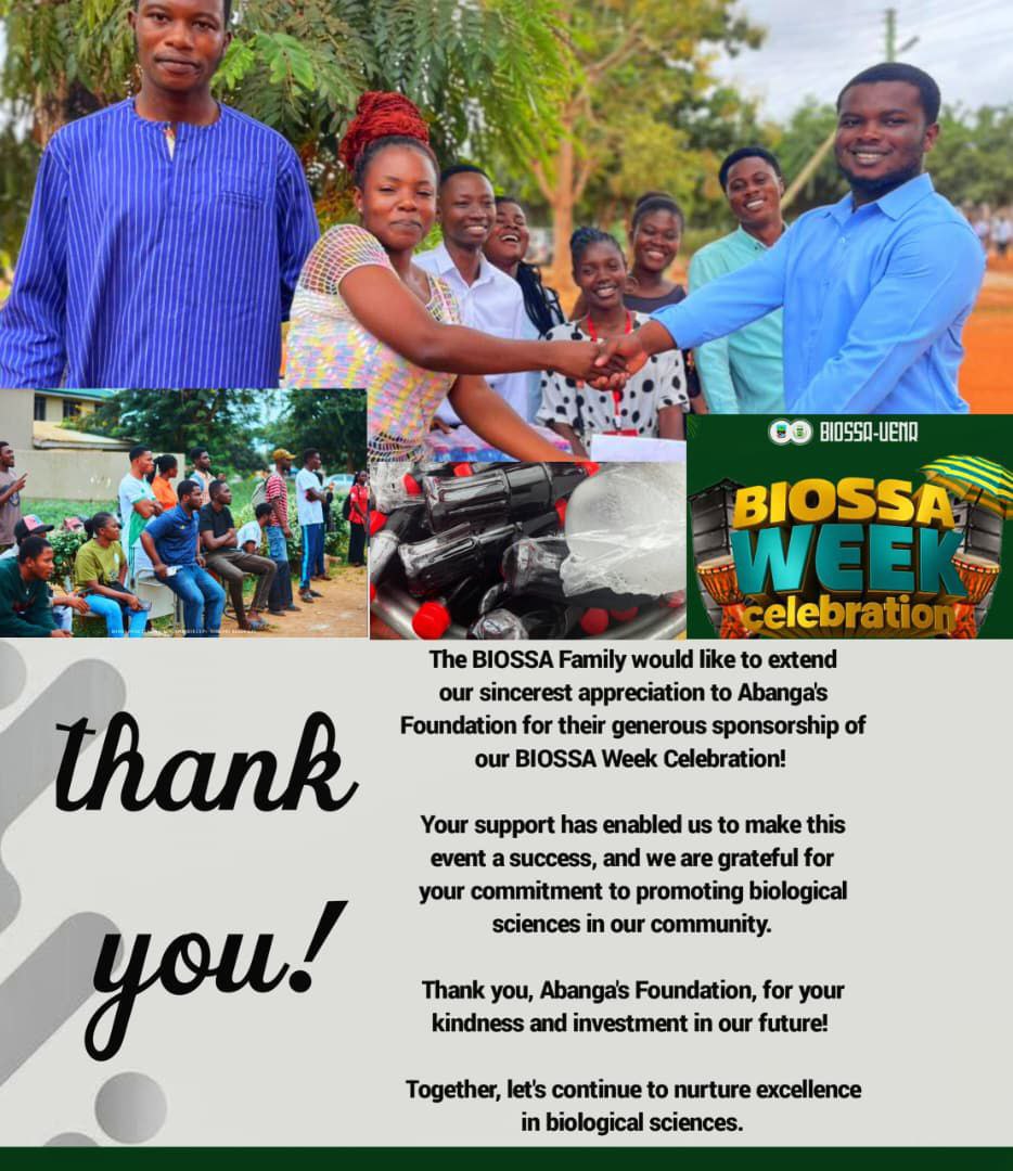 BIOSSA Week Celebration sponsorship by Abanga's Foundation
